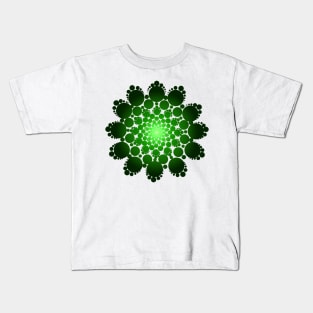 green dotted mandala Kids T-Shirt